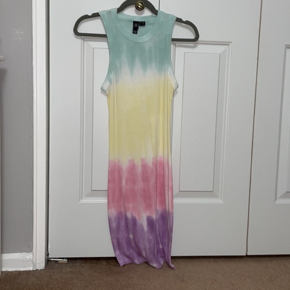 NWOT Volcom Pastel Tie Dye Sleeveless Dress - Picture 2 of 3